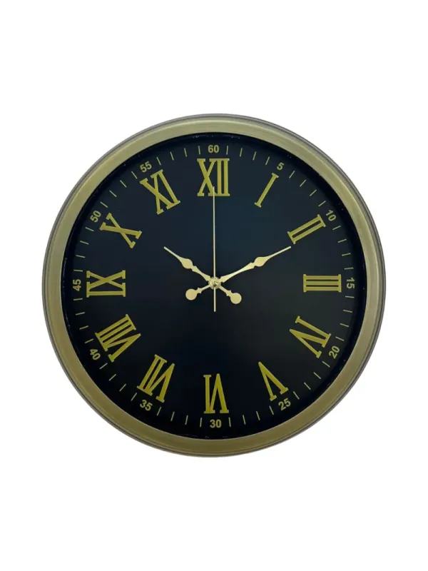 Roma Rakamlı Retro Görünümlü Eskitme Metal Duvar Saati 40 cm · Model 4073E