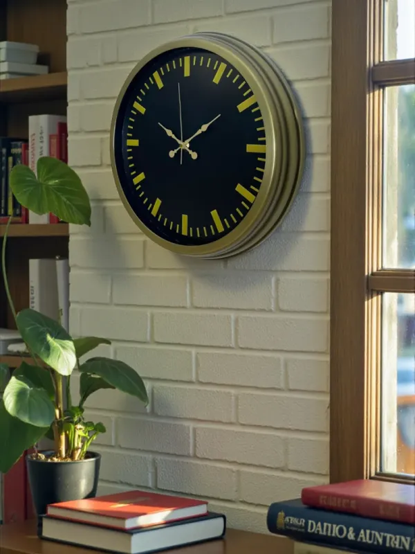 Retro Görünümlü Eskitme Metal Duvar Saati 40 cm · Model 4088E