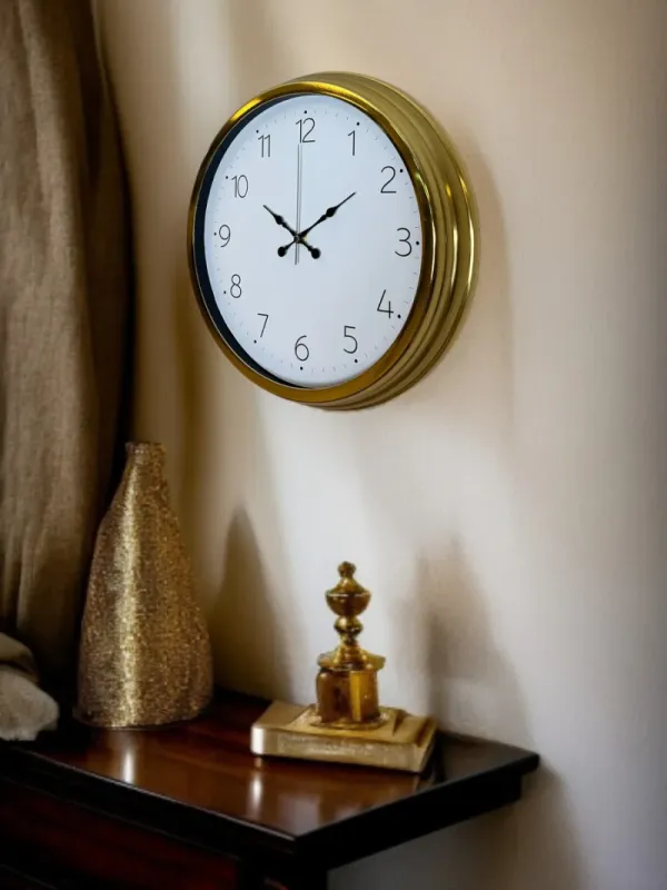 Gold Metal Duvar Saati 40 cm · Model 4004G
