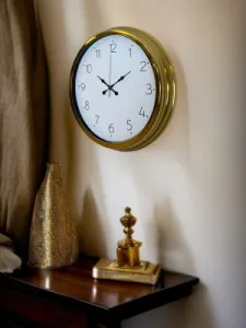 Gold Metal Duvar Saati 40 cm · Model 4004G