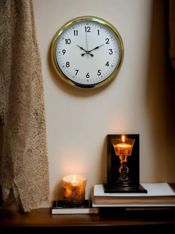 Gold Metal Duvar Saati 40 cm · Model 4005G