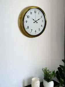 Gold Metal Duvar Saati 40 cm · Model 4005G