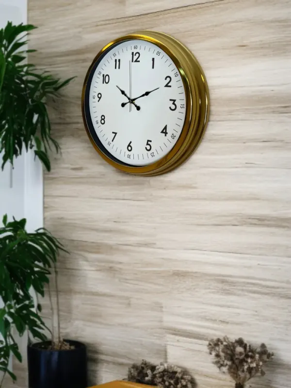 Gold Metal Duvar Saati 40 cm · Model 4005G