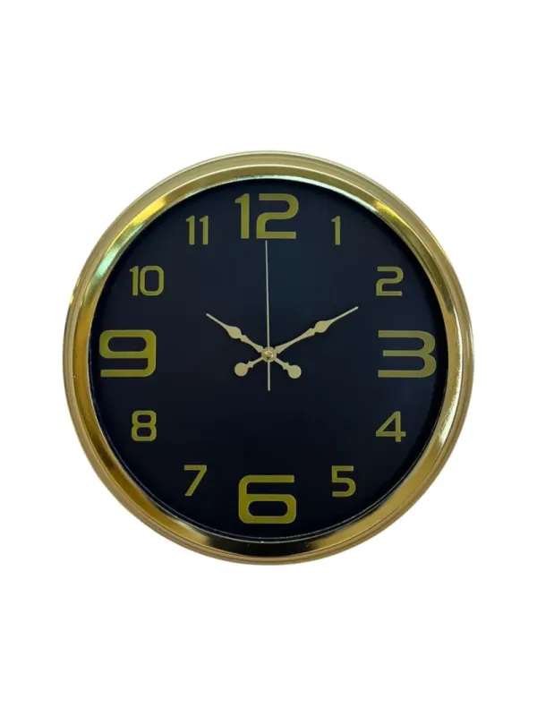 Gold Metal Duvar Saati 40 cm · Model 4010G