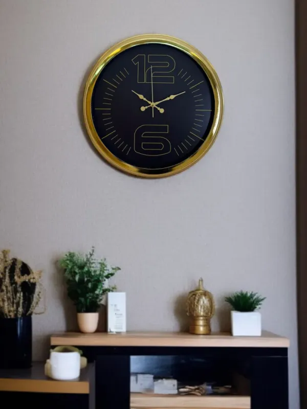 Gold Metal Duvar Saati 40 cm · Model 4012G