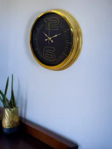 Gold Metal Duvar Saati 40 cm · Model 4012G