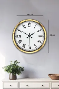 Gold Metal Duvar Saati 40 cm · Model 4054G