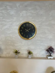 Gold Metal Duvar Saati 40 cm · Model 4023G