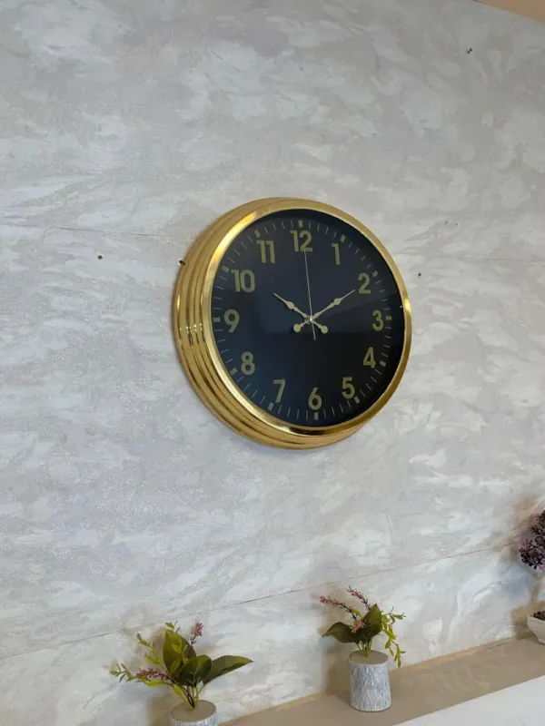 Gold Metal Duvar Saati 40 cm · Model 4023G