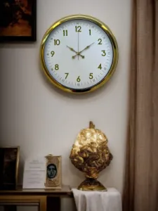 Gold Metal Duvar Saati 40 cm · Model 4043G