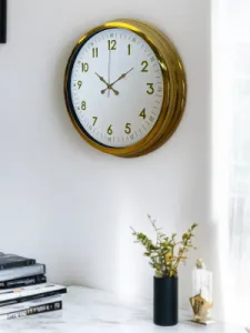 Gold Metal Duvar Saati 40 cm · Model 4043G