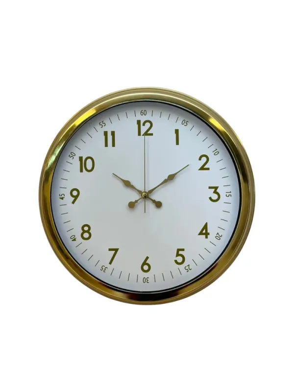 Gold Metal Duvar Saati 40 cm · Model 4043G