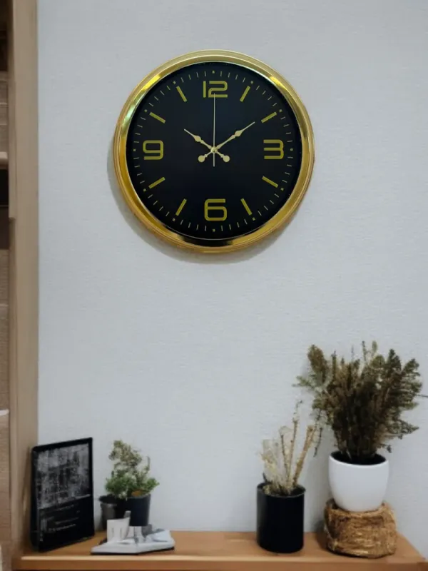 Gold Metal Duvar Saati 40 cm · Model 4044G