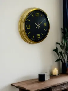 Gold Metal Duvar Saati 40 cm · Model 4044G