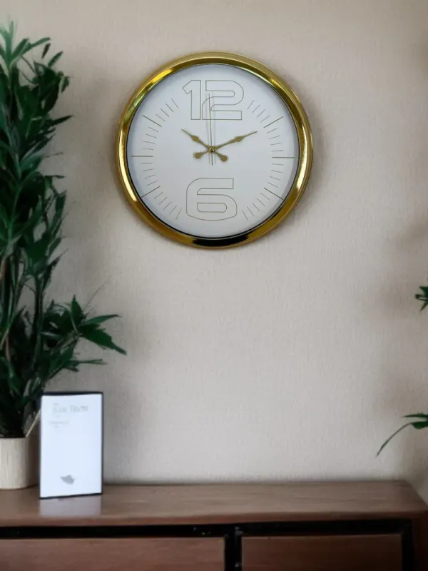 Gold Metal Duvar Saati 40 cm · Model 4048G