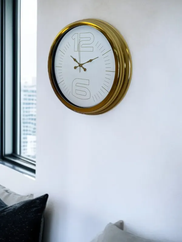 Gold Metal Duvar Saati 40 cm · Model 4048G