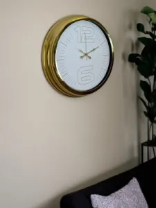 Gold Metal Duvar Saati 40 cm · Model 4048G