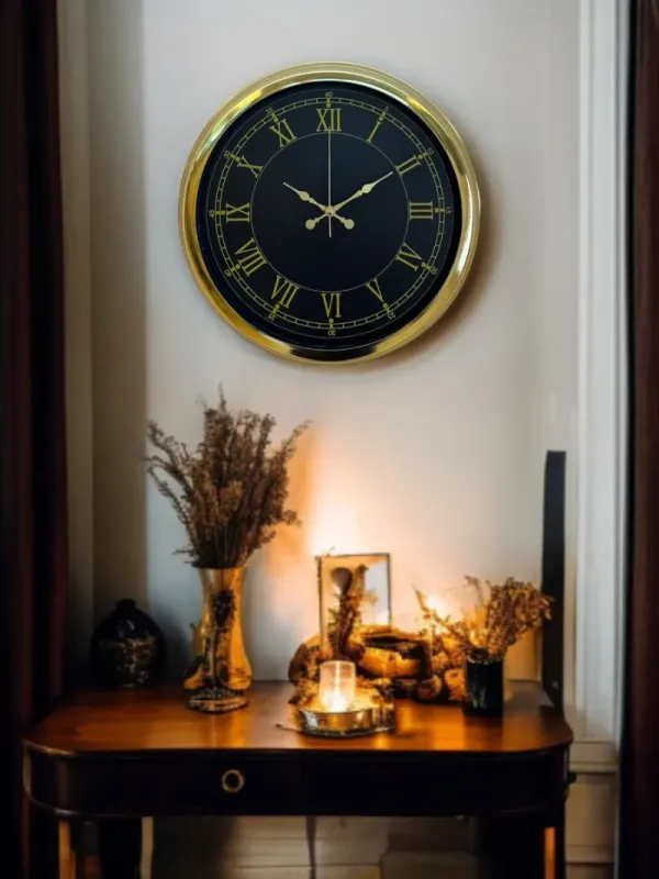 Gold Metal Duvar Saati 40 cm · Model 4072G