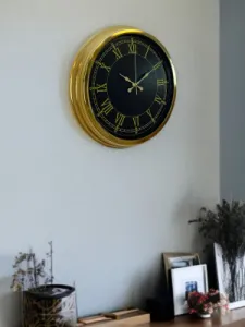 Gold Metal Duvar Saati 40 cm · Model 4072G
