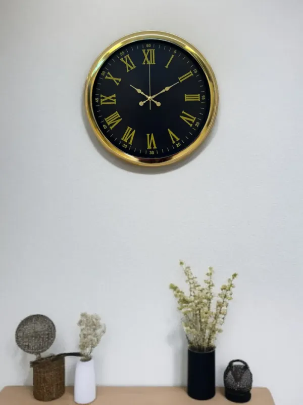 Gold Metal Duvar Saati 40 cm · Model 4073G