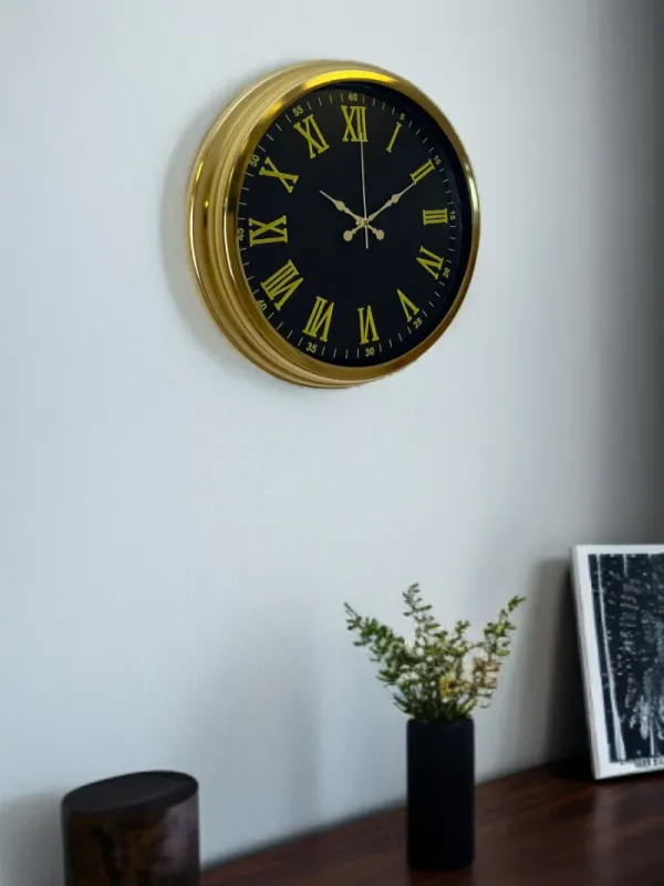 Gold Metal Duvar Saati 40 cm · Model 4073G