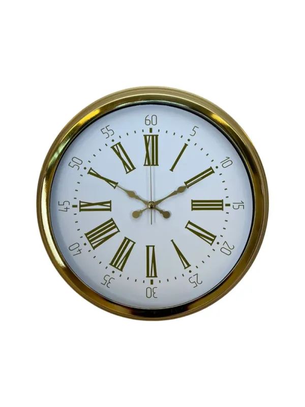 Gold Metal Duvar Saati 40 cm · Model 4074G