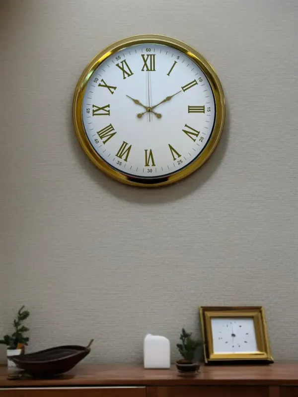 Gold Metal Duvar Saati 40 cm · Model 4075G