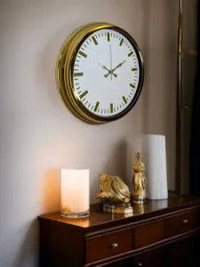 Gold Metal Duvar Saati 40 cm · Model 4086G