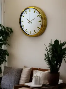 Gold Metal Duvar Saati 40 cm · Model 4086G