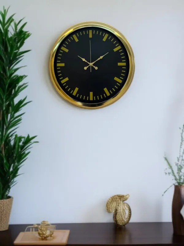 Gold Metal Duvar Saati 40 cm · Model 4088G