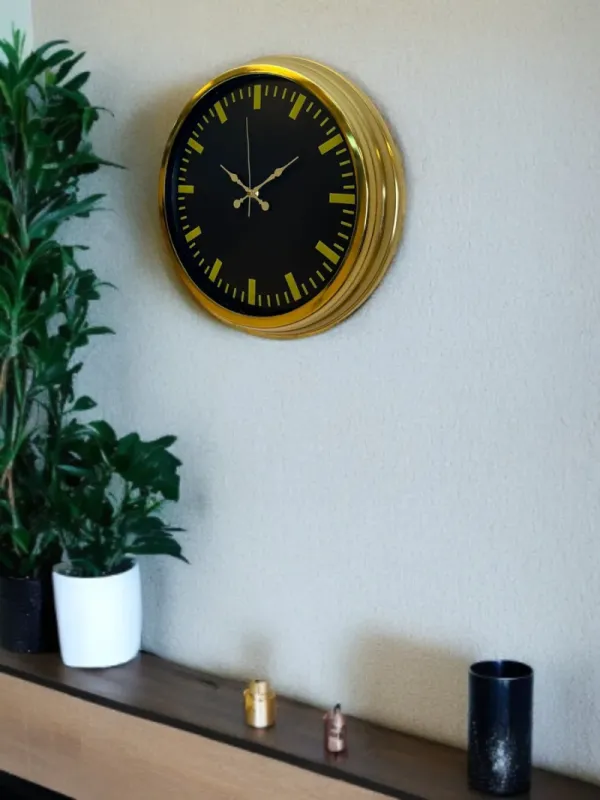 Gold Metal Duvar Saati 40 cm · Model 4088G