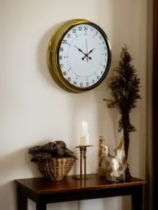 Göstergeli Gold Metal Duvar Saati 40 cm · Model 4097G
