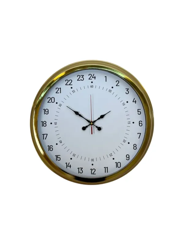 Göstergeli Gold Metal Duvar Saati 40 cm · Model 4097G