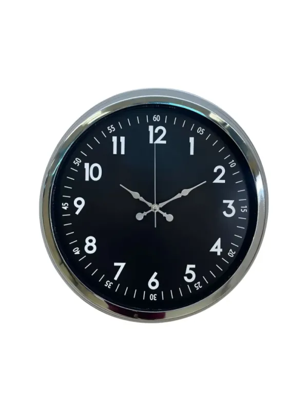 Krom Metal Duvar Saati 40 cm · Model 4007K