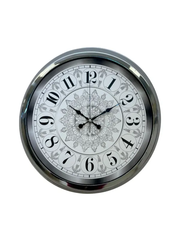 Krom Metal Duvar Saati 40 cm · Model 4019K