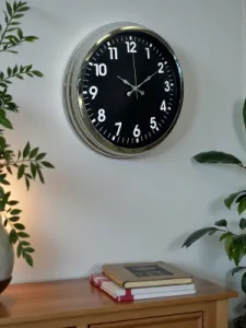 Krom Metal Duvar Saati 40 cm · Model 4031K