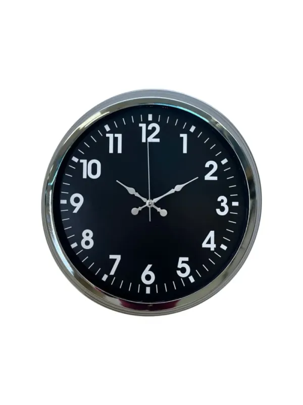 Krom Metal Duvar Saati 40 cm · Model 4031K