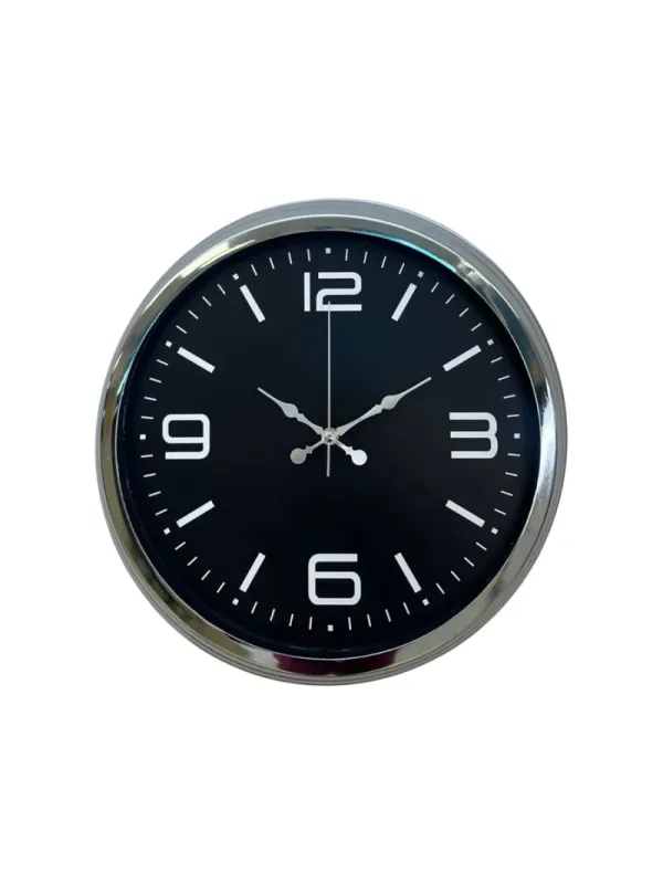 Krom Metal Duvar Saati 40 cm · Model 4045K