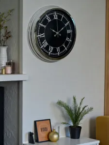 Krom Metal Duvar Saati 40 cm · Model 4051K