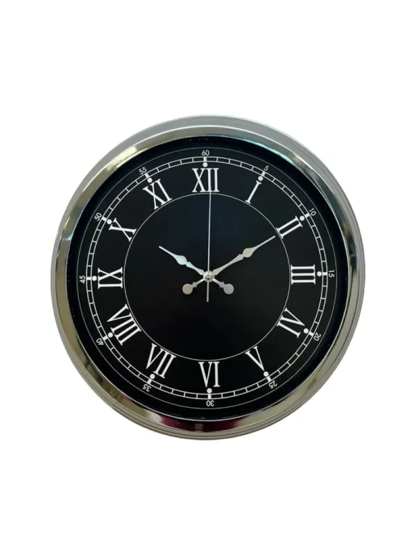 Krom Metal Duvar Saati 40 cm · Model 4051K