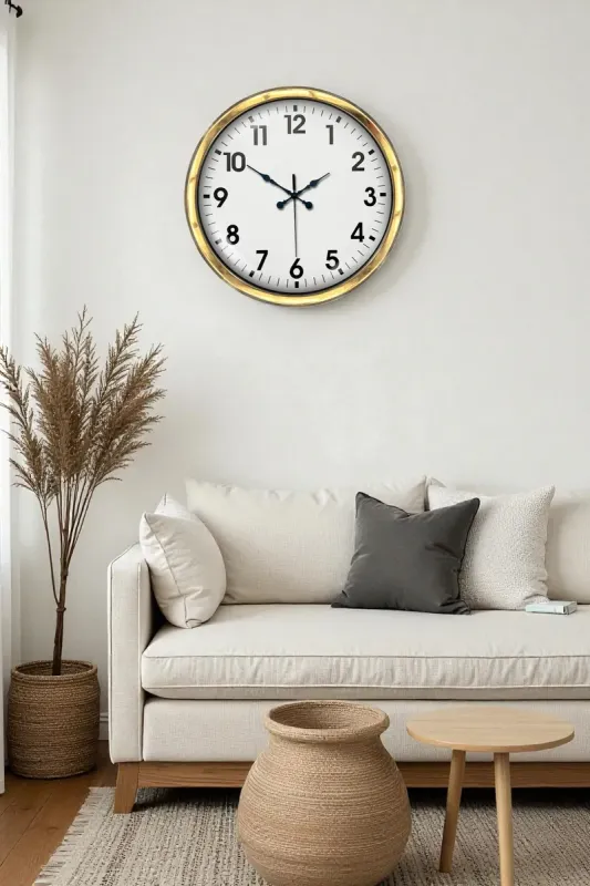 Gold Metal Duvar Saati 40 cm · Model 4001G