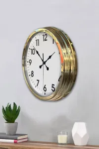 Gold Metal Duvar Saati 40 cm · Model 4001G