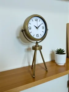 Retro Görünümlü Eskitme Metal Masa Saati 45 x 26 cm · Model MT-2008E