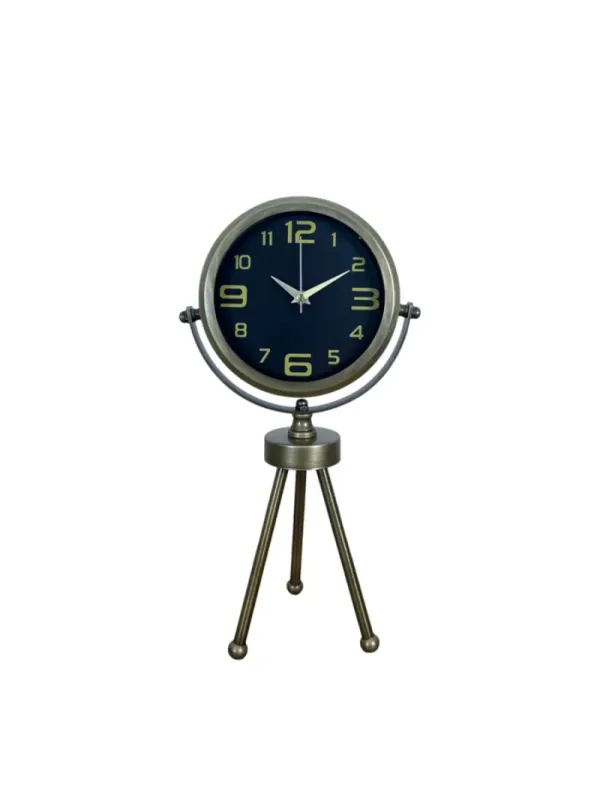 Retro Görünümlü Eskitme Metal Masa Saati 45 x 26 cm · Model MT-2010E