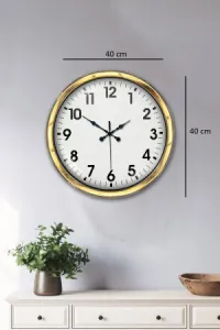Gold Metal Duvar Saati 40 cm · Model 4001G