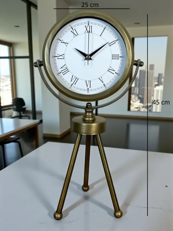 Eskitme Metal Masa Saati 45 x 26 cm · Model MT-2055E