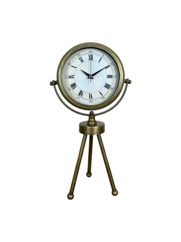 Roma Rakamlı Eskitme Metal Masa Saati 45 x 26 cm · Model MT-2056E