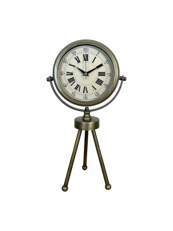 Roma Rakamlı Eskitme Metal Masa Saati 45 x 26 cm · Model MT-2065E