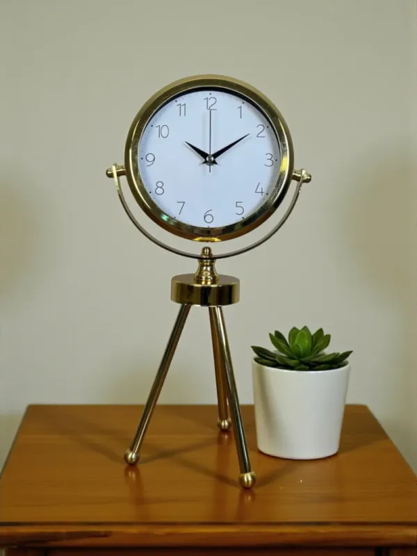 Gold Metal Masa Saati 45 x 26 cm · Model MT-2004G