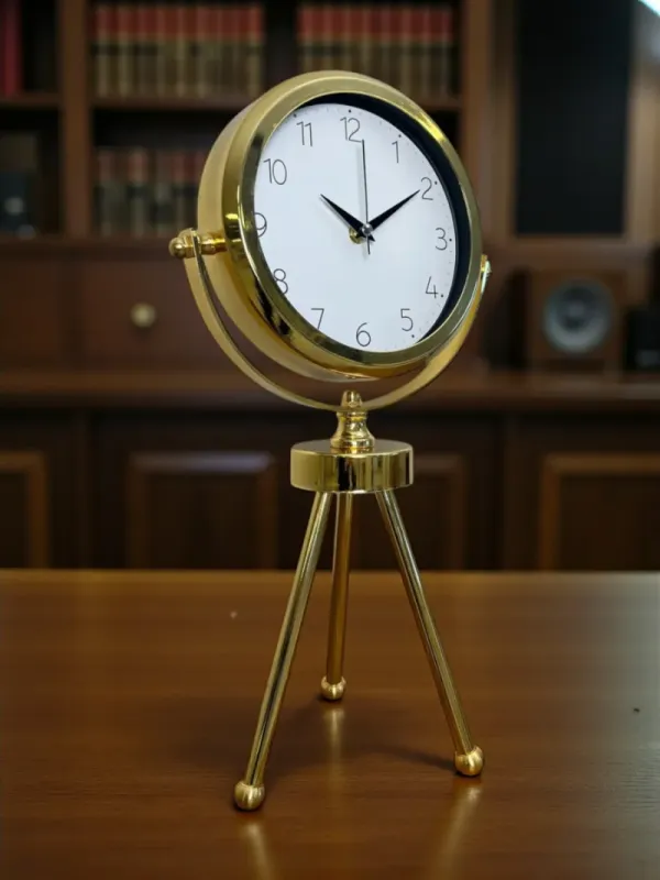 Gold Metal Masa Saati 45 x 26 cm · Model MT-2004G